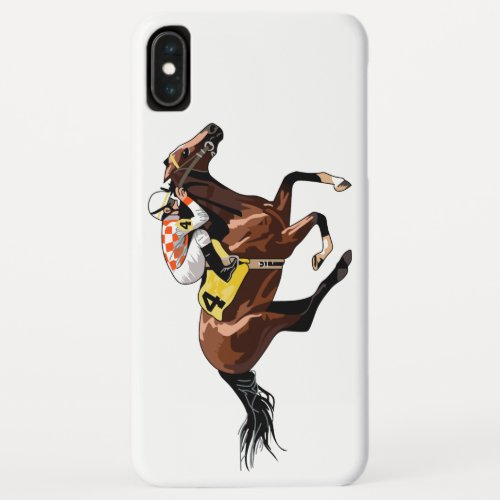 Racehorse and Jockey iPhone XS Max Case