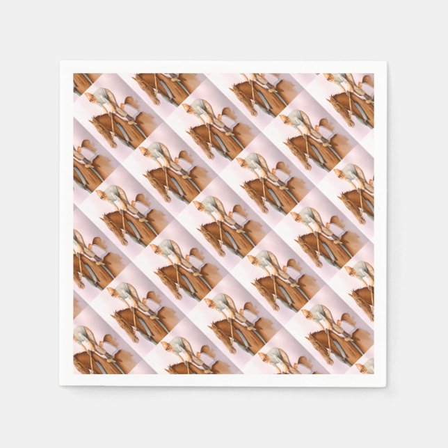 RaceHorse and Jockey Napkins (Front)