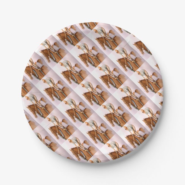 RaceHorse and Jockey Paper Plates (Front)