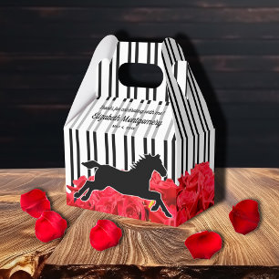 Racehorse and Roses Derby Bridal Shower Favor Boxes