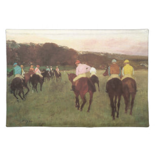 Racehorses at Longchamp by Edgar Degas Cloth Placemat