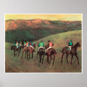 Racehorses in a Landscape, 1894, Edgar Degas Poster