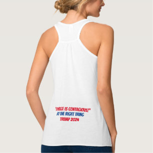 Racer back Feminine T "Courage is Contagious!" Tank Top