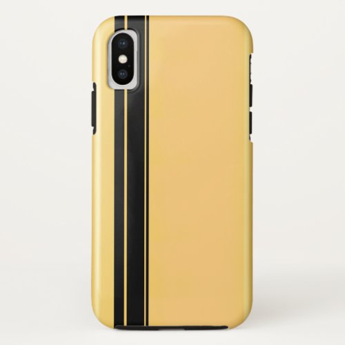Racer Black on Gold iPhone 77 Tough iPhone X Case