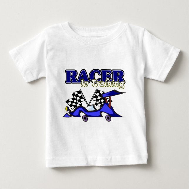 Racer In Training Baby T-Shirt (Front)