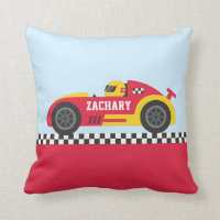 Racer in Yellow and Red Race Car Boys Room Decor