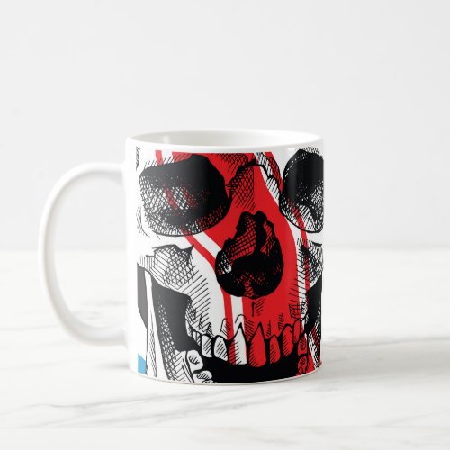 Racer Skull Vintage Seamless Rebellion Coffee Mug