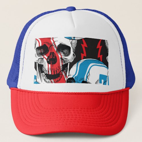 Racer Skull Vintage Seamless Rebellion Trucker Hat