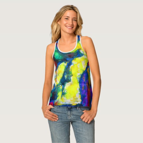 Racerback Kung Fu Karate Fist of Fury Abstract Tank Top
