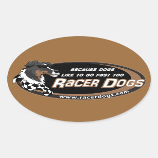 RacerDogs Original Logo Decals Oval Sticker