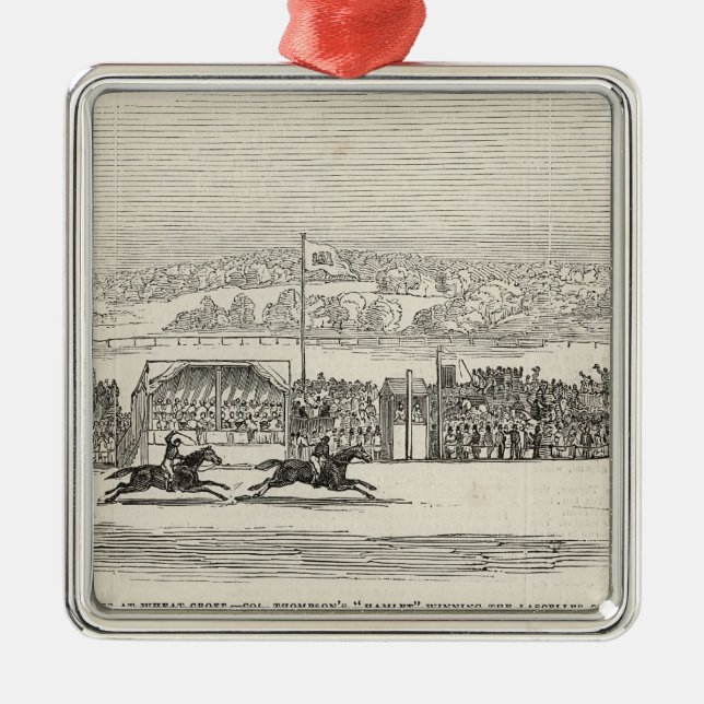 Races at Wheat Croft: Col. Thompson's 'Hamlet' Metal Ornament (Front)
