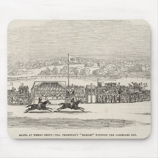 Races at Wheat Croft: Col. Thompson's 'Hamlet' Mouse Pad (Front)