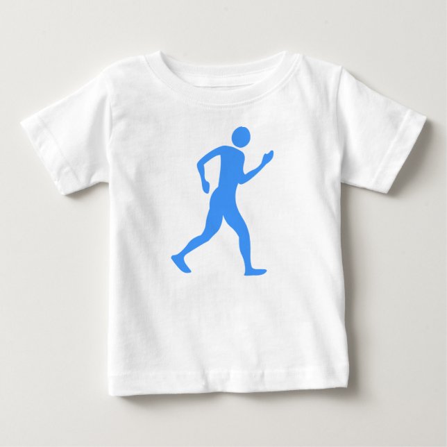 Racewalking - Baby Blue Baby T-Shirt (Front)