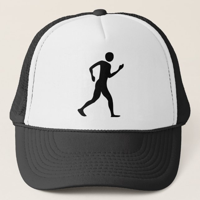 Racewalking - black trucker hat (Front)