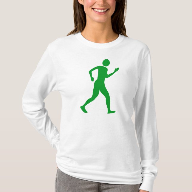 Racewalking - Grass Green T-Shirt (Front)