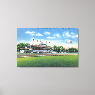 Raceway View of Grand Stand, Club House, Canvas Print