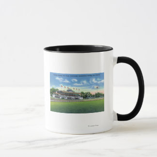 Raceway View of Grand Stand, Club House, Mug