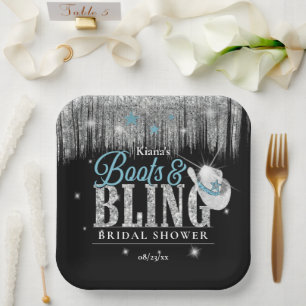 Rachael Hines Bridal Shower Blue ID925 Paper Plates