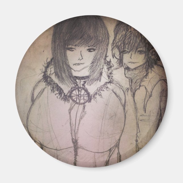 Racheal big bosom manga anime girl magnet (Front)