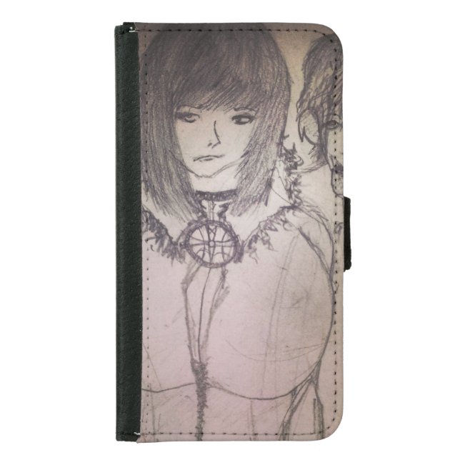 Racheal big bosom manga anime girl samsung galaxy wallet case (Front)