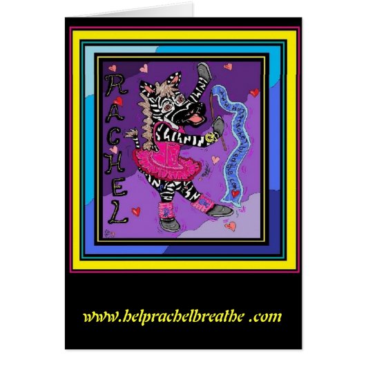 Rachel Balleria Zebra Card (Front)