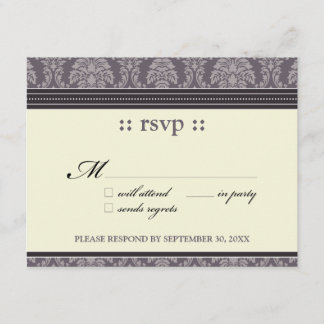 ::rachel:: Charming Plum Damask 4.25x5.5" Response