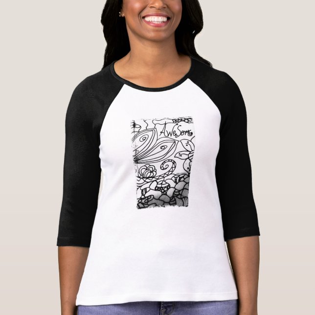 Rachel Doodle Art - Awesome T-Shirt (Front)