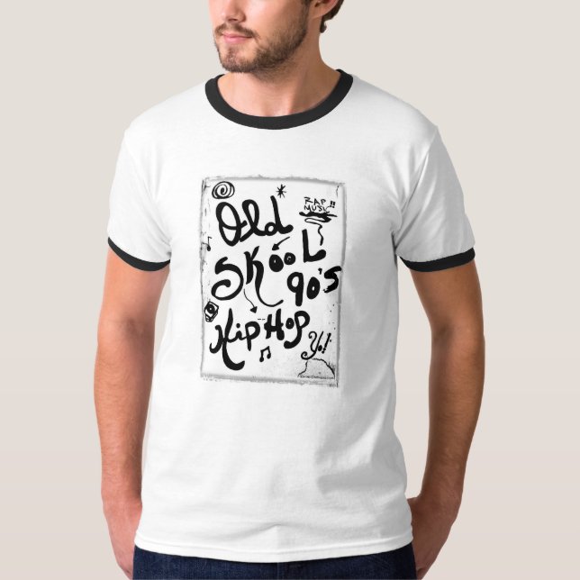 Rachel Doodle Art - Old-Skool 90's Hip-Hop T-Shirt (Front)