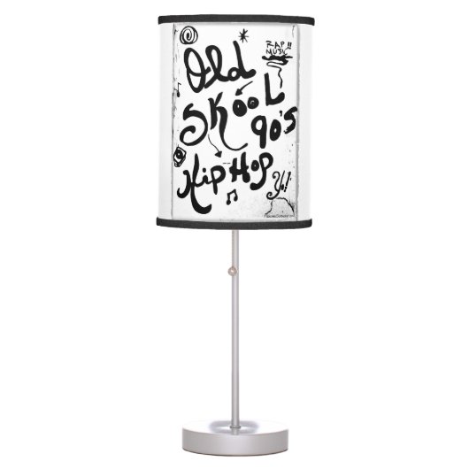 Rachel Doodle Art - Old-Skool 90's Hip-Hop Table Lamp (Front)