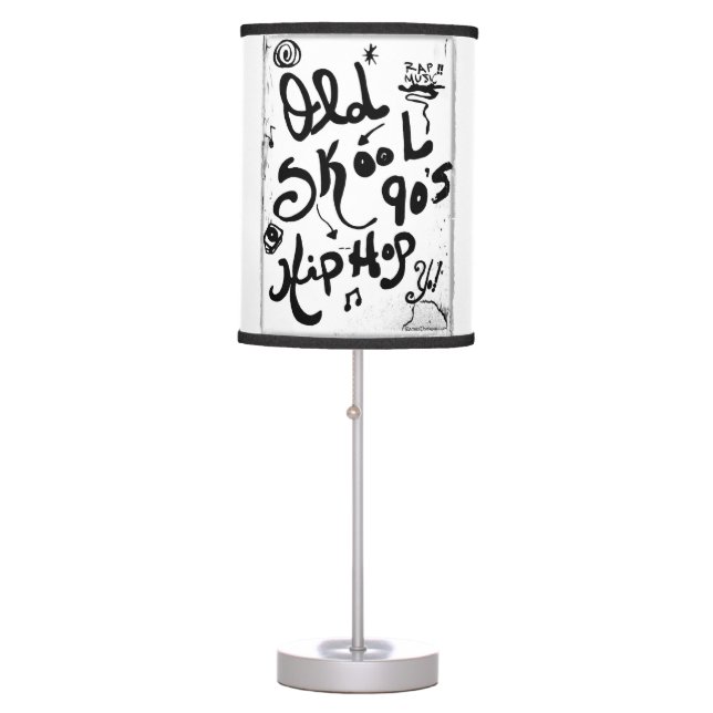 Rachel Doodle Art - Old-Skool 90's Hip-Hop Table Lamp (Front)