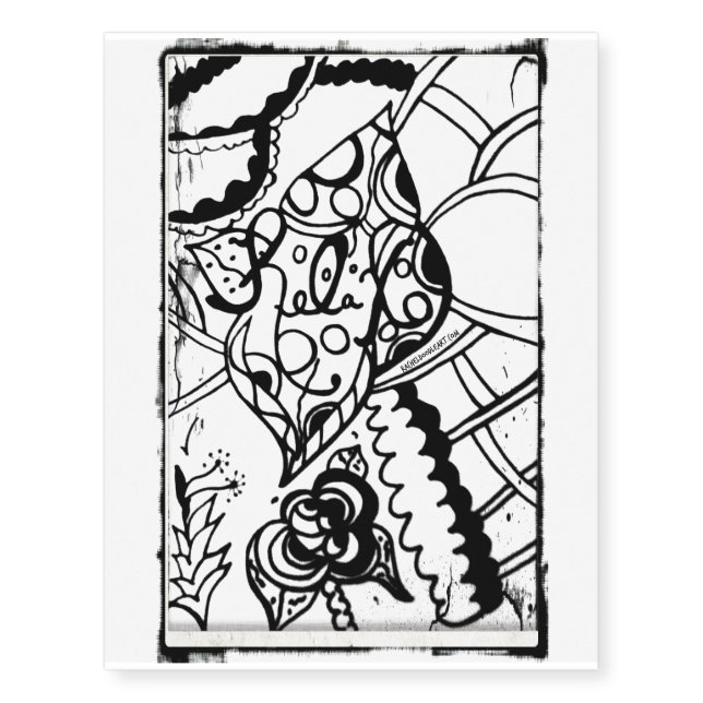 Rachel Doodle Art - Relax Temporary Tattoos (Front)
