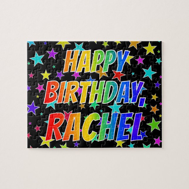 "RACHEL" First Name, Fun "HAPPY BIRTHDAY" Jigsaw Puzzle (Horizontal)