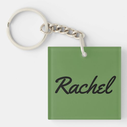 rachel from Orphan Black tv show cursive script Keychain