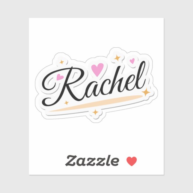 Rachel name cute design sticker (Sheet)