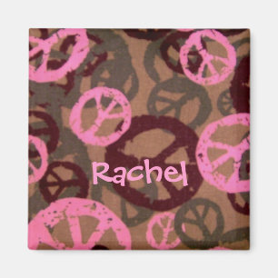 Rachel-Peace Sign Design Magnet