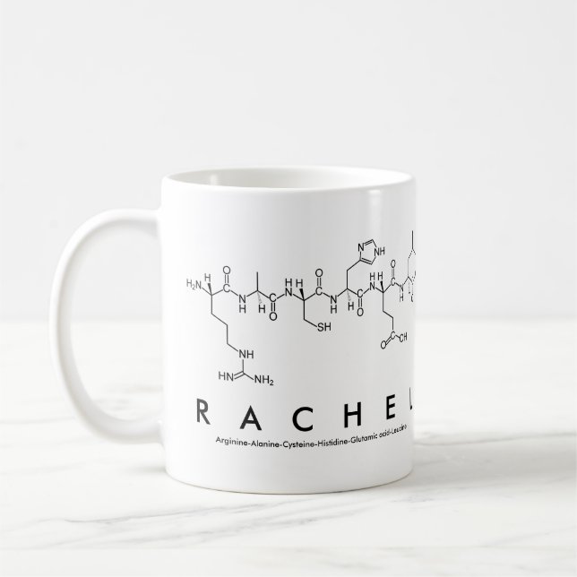 Rachel peptide name mug (Left)