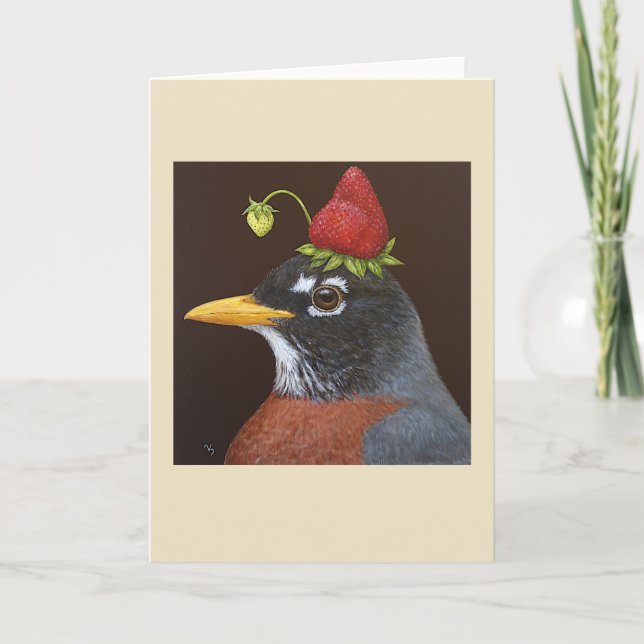 Rachel the American robin card (Front)