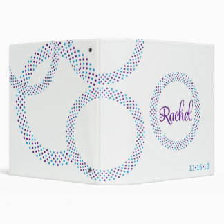 Rachel with Blue and Purple dots Binder