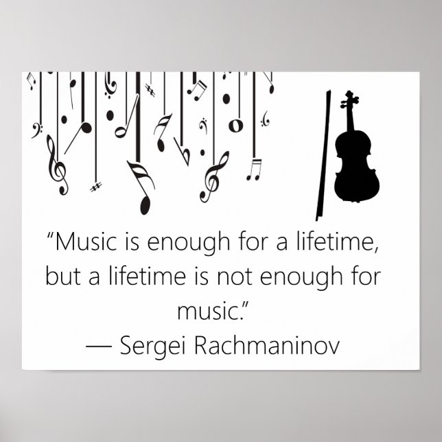 Rachmaninoff music quote  poster (Front)