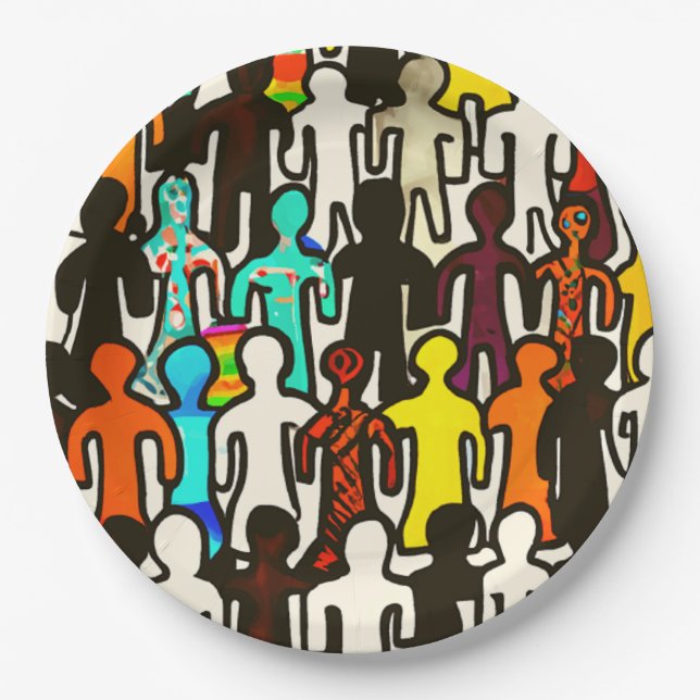 Racial Equality Collection Paper Plates (Front)