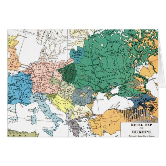 Racial Map of Europe Cards (Front Horizontal)