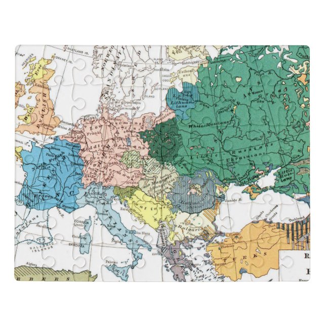 Racial Map of Europe Jigsaw Puzzle (Puzzle Horizontal)