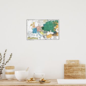 Racial Map of Europe Poster | Zazzle