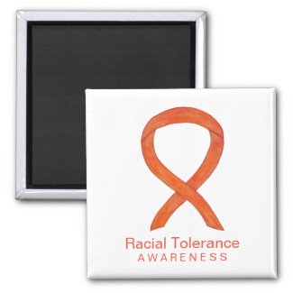 Racial Tolerance Awareness Ribbon Fridge Magnet