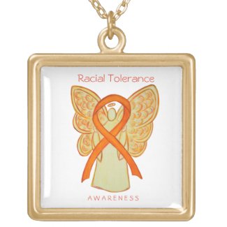 Racial Tolerance Awareness Ribbon Jewelry Necklace