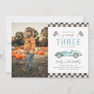 Racing 3rd Birthday Invitation   Racing Invitation