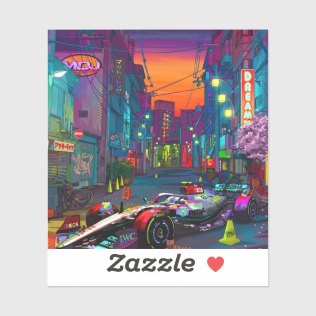Racing animation stytle-1 sticker (Sheet)