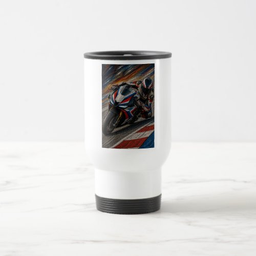 Racing Apex Superbike Mosaic Art Mug