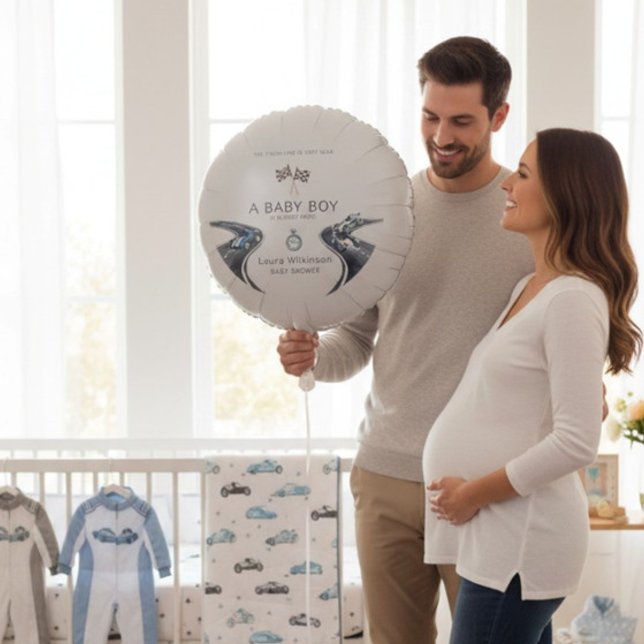 Racing Baby Boy A Baby is Almost Here  Balloon (Creator Uploaded)