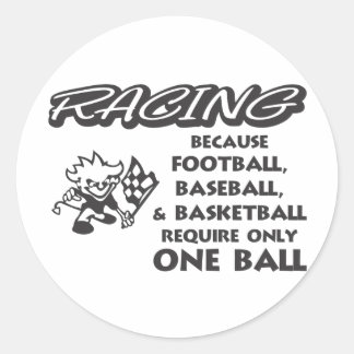 RACING BECAUSE CLASSIC ROUND STICKER